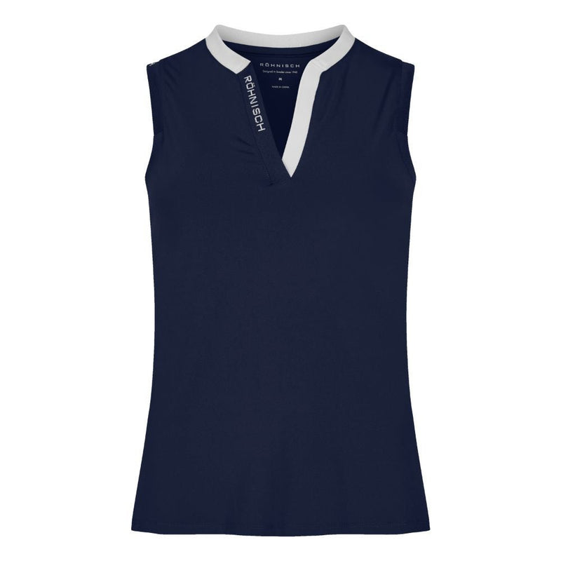 Röhnisch Abby Sleeveless Top Dame Navy/Hvit