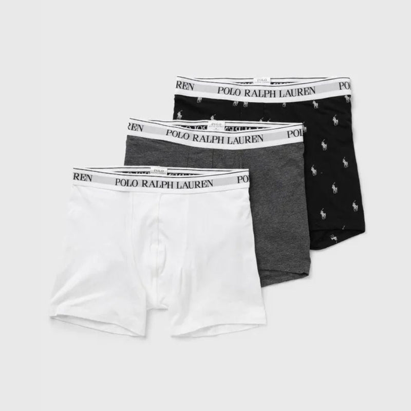 Ralph Lauren Boxer 3pack Hvit/Grå/Navy Herre