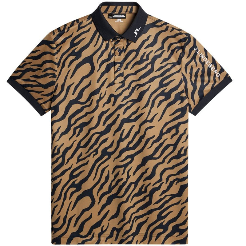 J.indeberg Tour Tech Print Pique Herre Tiger Brown