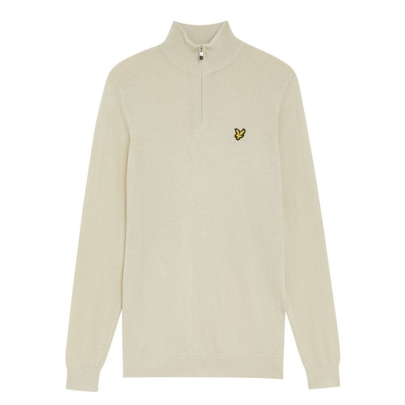 Lyle & Scott Golf 1/4 Merino Genser Herre Beige