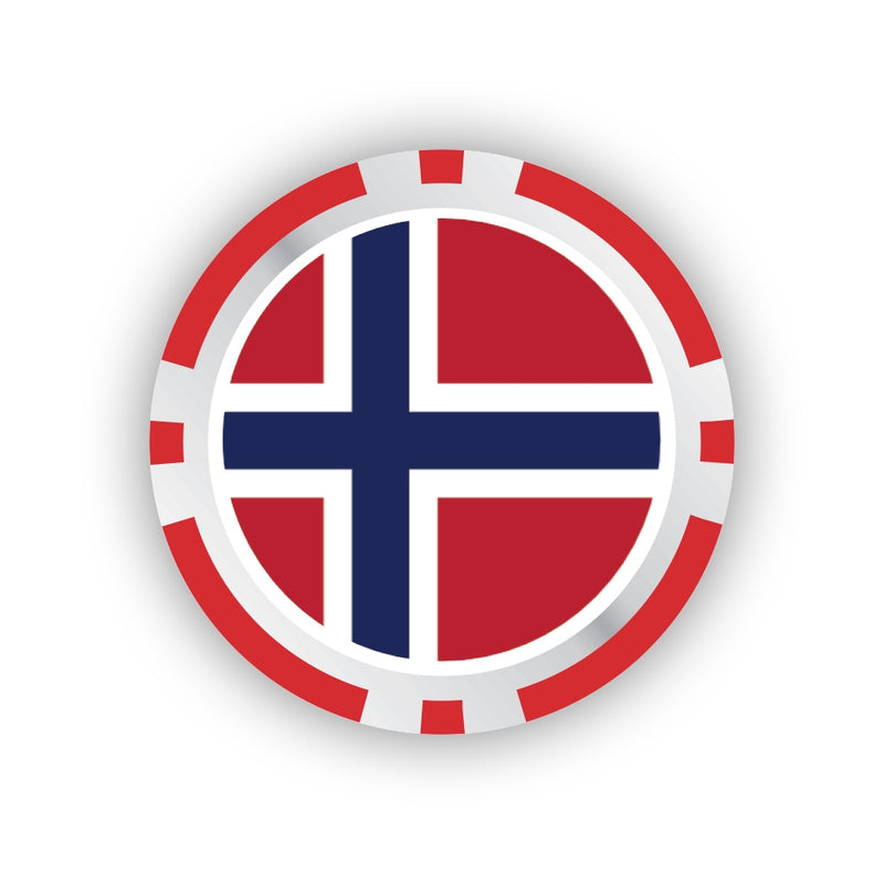 Norge Poker Chip Ballmarkør