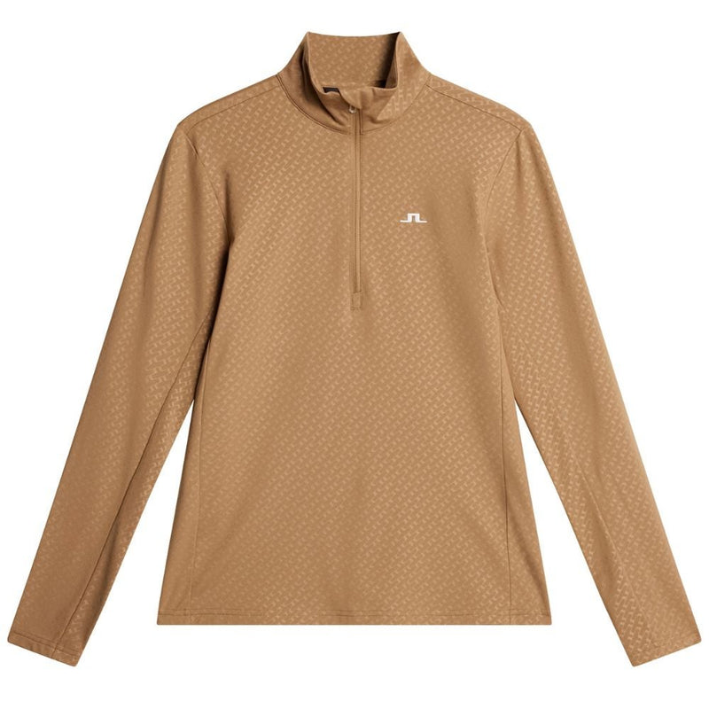 J.Lindeberg Lauryn Quarter Zip Midlayer Dame Tigers Eye