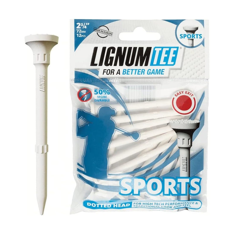 Lignum Plastpegger Sports 72mm 12pk Hvit