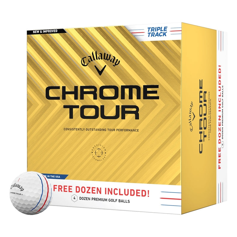 Callaway Chrome Tour Triple Track Golfball Hvit 4 for 3