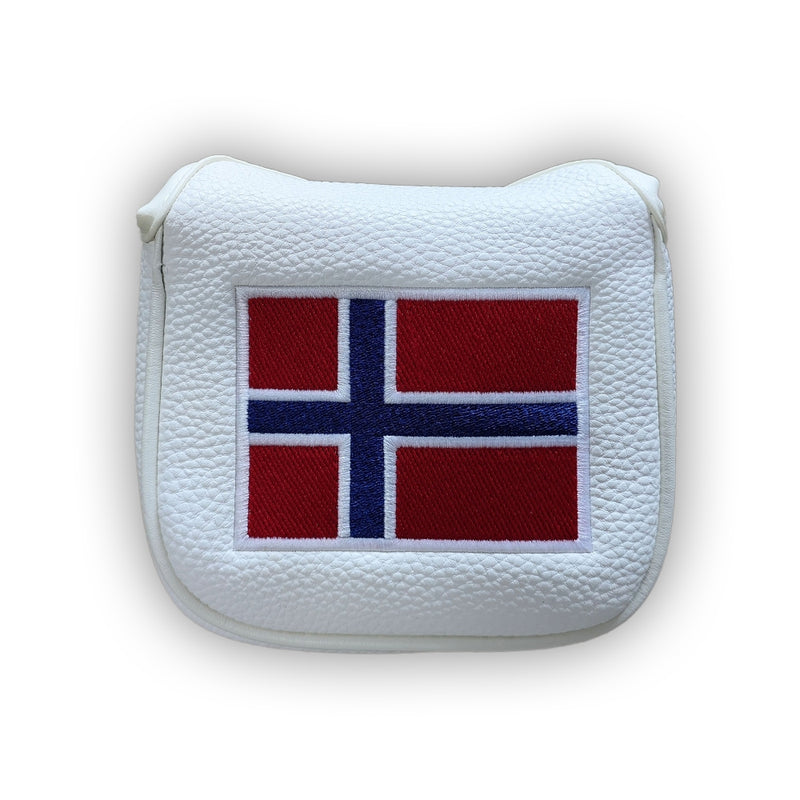 Mgolf Norge Mallet Putter Headcover Hvit