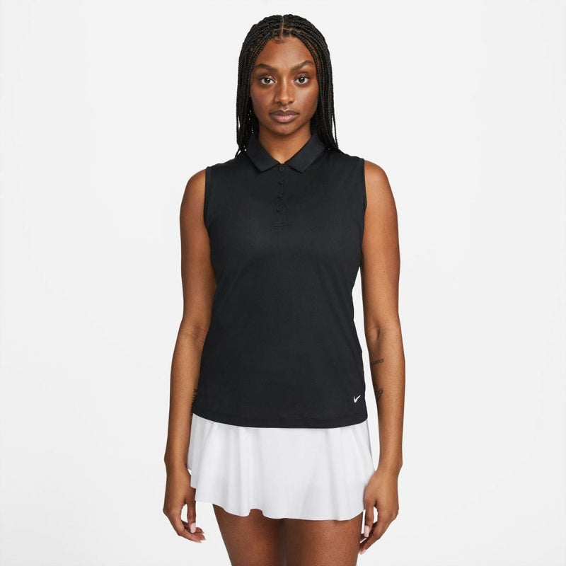 Nike Dri-FIT Victory Seeveess Pique Dame Svart