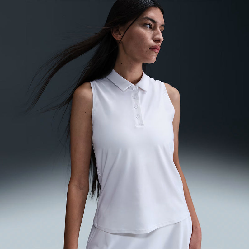 Nike Dri-FIT Victory Seeveess Pique Dame Hvit