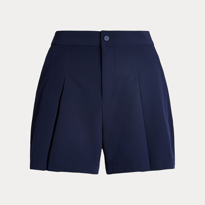 Raph auren 4-Veis Stretch Peated Shorts Dame Navy