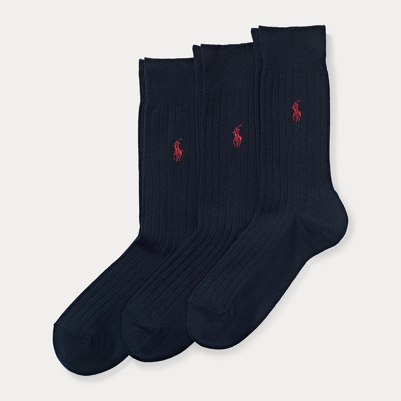 Ralph Lauren 3pack Sokker Navy Herre Str.