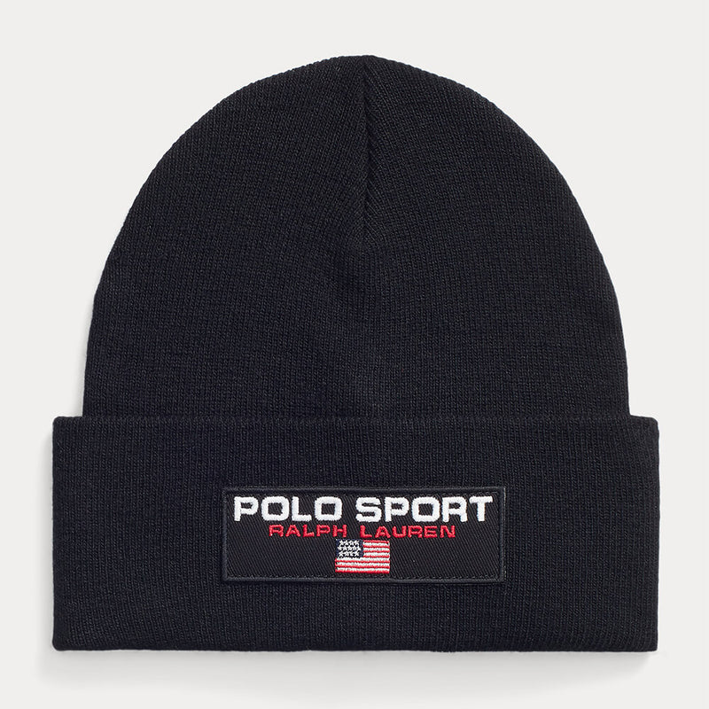 Ralph Lauren Polo Sport Rib-Knit Beanie Black