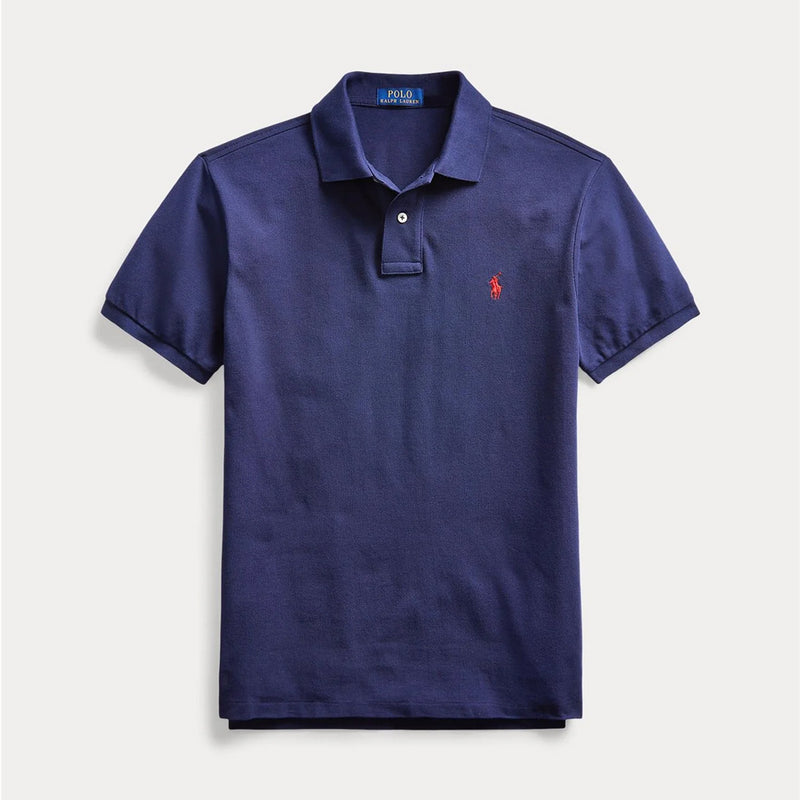 Ralph Lauren Slim Fit Pique Marine Herre
