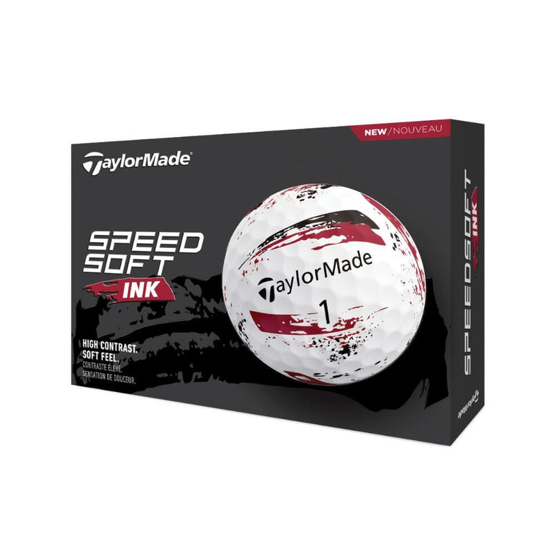 TaylorMade SpeedSoft Ink Golfball Rød/Hvit