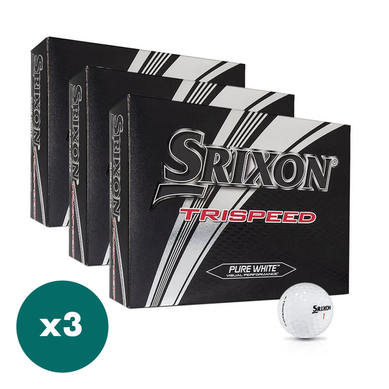 Srixon TriSpeed 4 3-Lags Golfball Hvit 3 Dusin