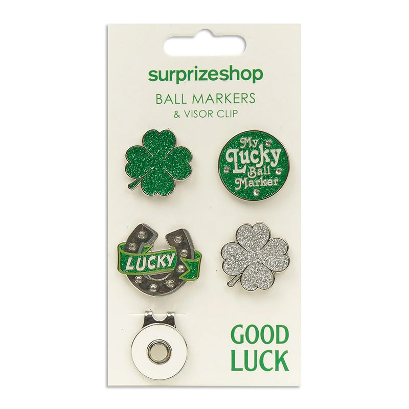 Surprizeshop Good Luck Markører 4-Pack m/ Visor Clip