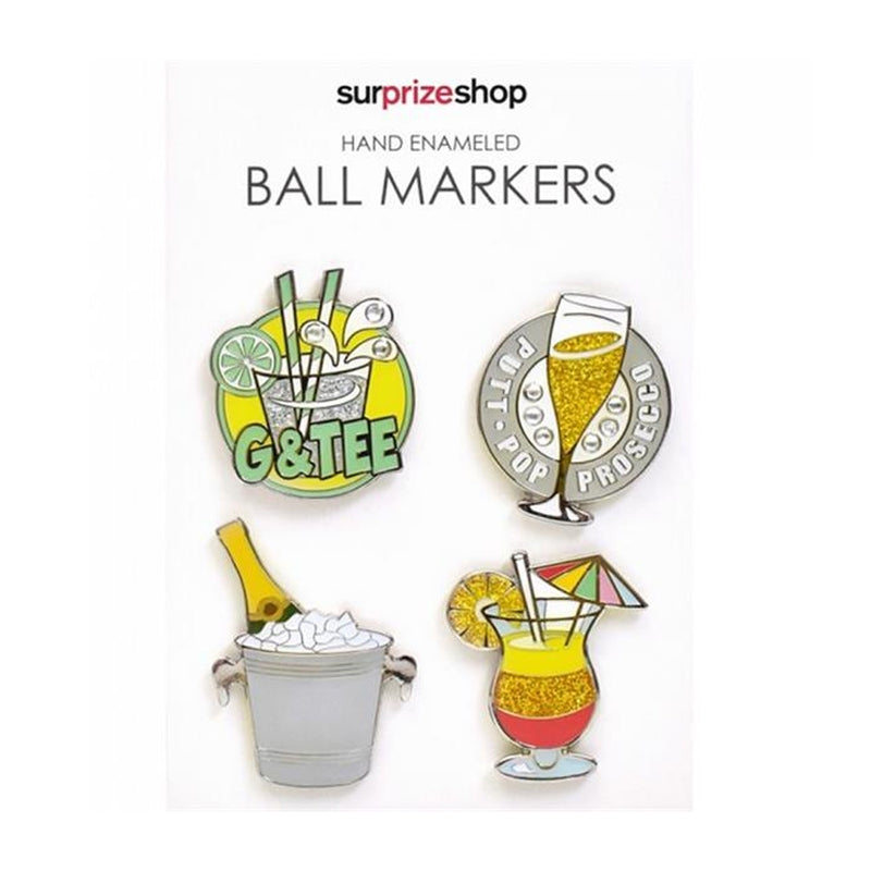 Surprizeshop 5 O'Clock Markører 4-Pack m/ Visor Clip