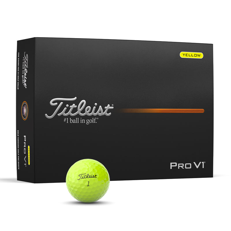 Titleist Pro V1 Golfball Gul