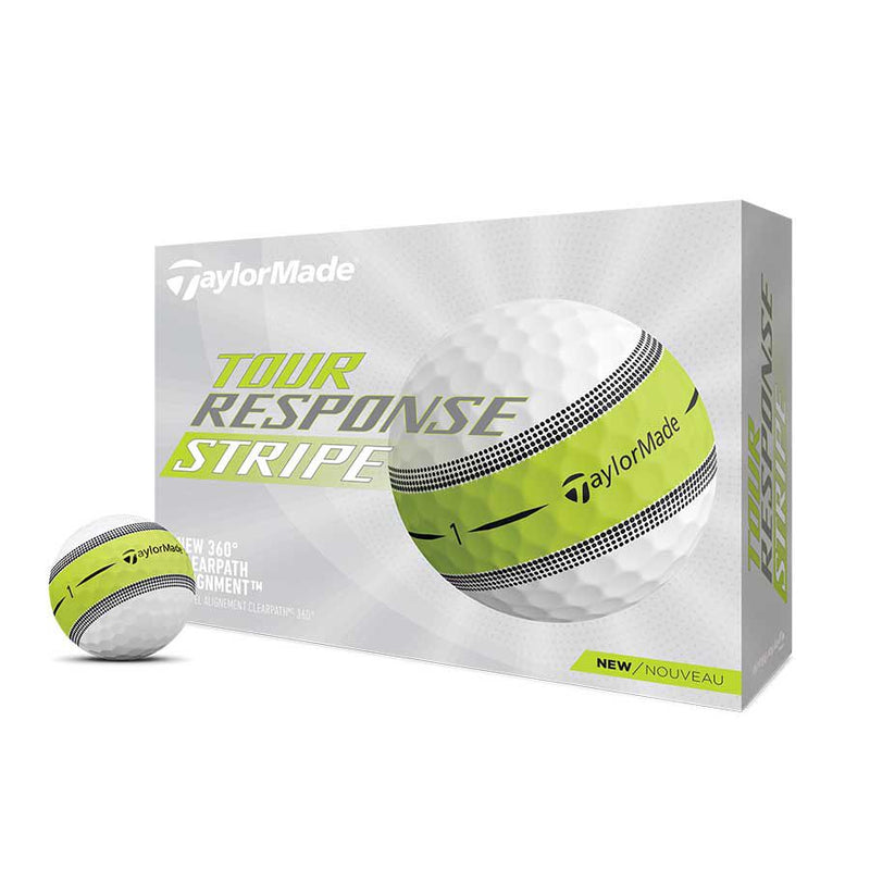 TaylorMade Tour Response Stripe 2023 Golfball Hvit/Gul