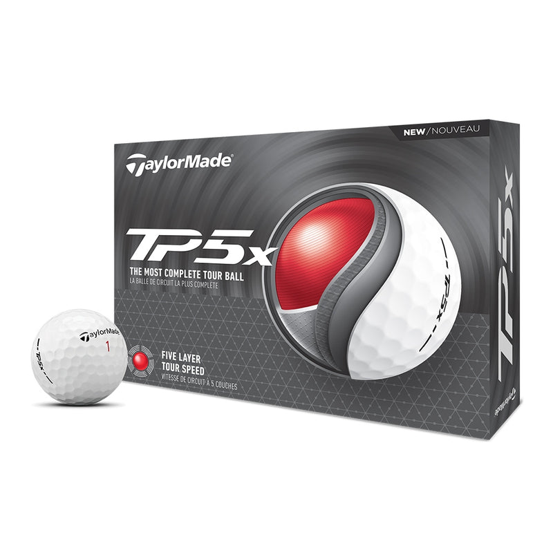 TaylorMade TP5x Golfball Hvit