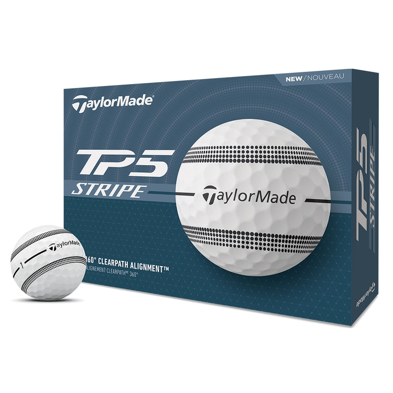 TaylorMade TP5 Stripe Golfball Hvit