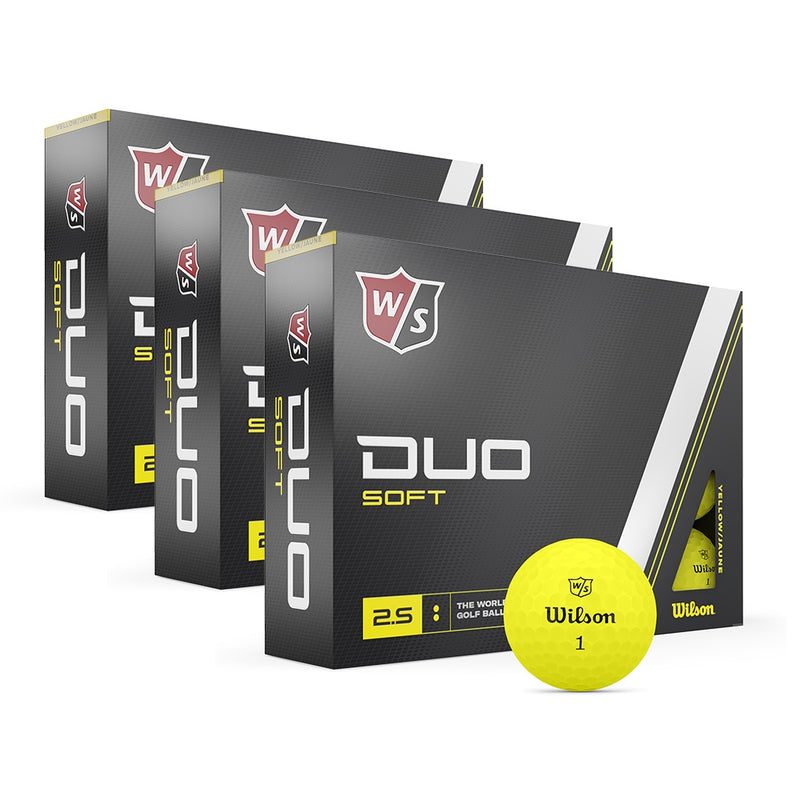 Wilson Duo Soft Golfball Gul 3 Dusin