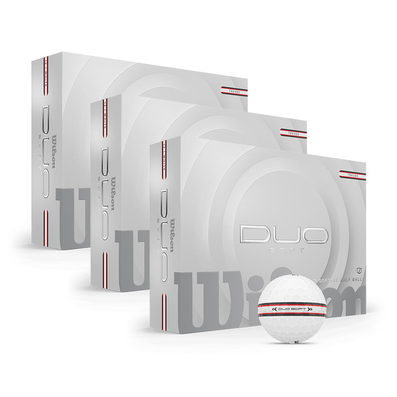 Wilson Duo Soft TRK360 Golfball Hvit 3 Dusin